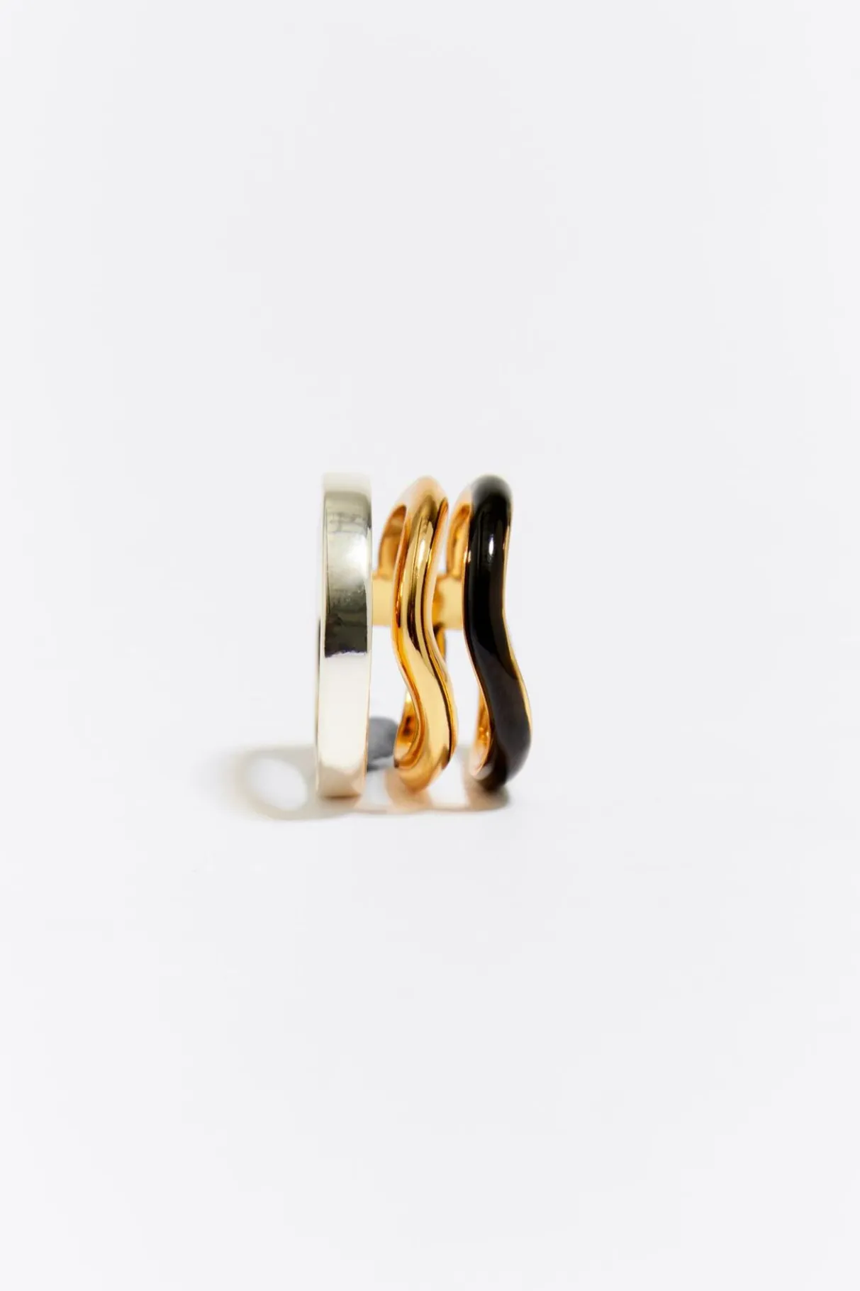 Mujer BIMBA Y LOLA Anillos<Anillo Bandas Logo Negro