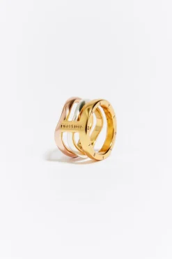 Mujer BIMBA Y LOLA Anillos<Anillo Bandas Logo Tricolor