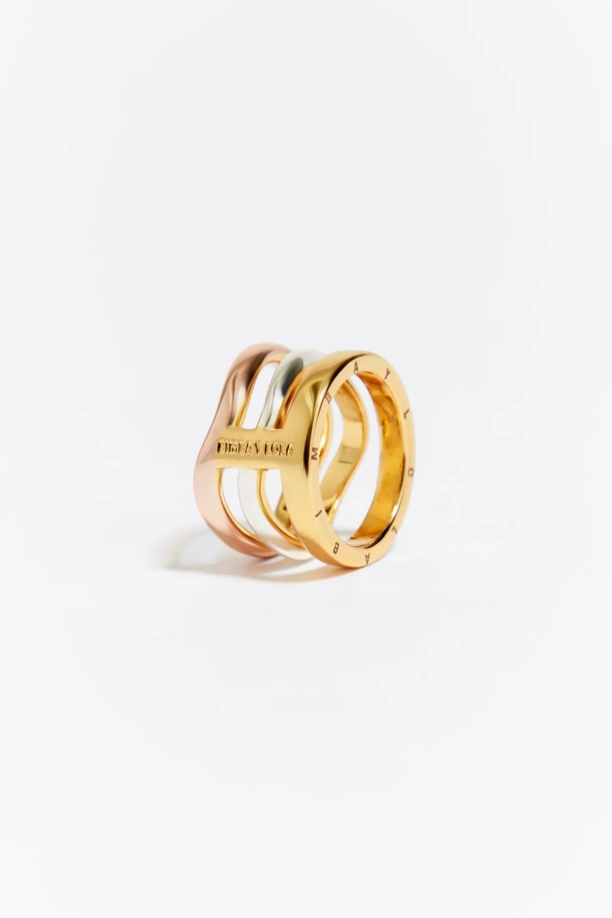 Mujer BIMBA Y LOLA Anillos<Anillo Bandas Logo Tricolor