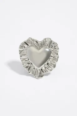 Mujer BIMBA Y LOLA Anillos<Anillo Cojin Corazon Plateado