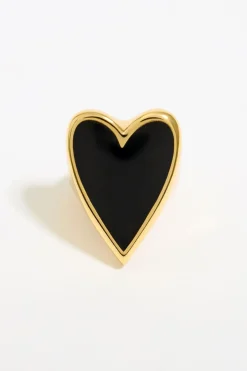 Mujer BIMBA Y LOLA Anillos<Anillo Corazon Negro