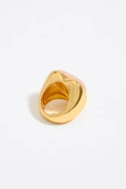 Mujer BIMBA Y LOLA Anillos<Anillo Corazon Piedra Rosa