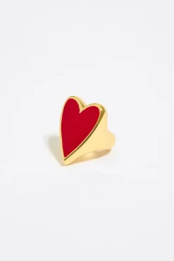 Mujer BIMBA Y LOLA Anillos<Anillo Corazon Rojo