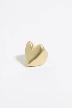 Mujer BIMBA Y LOLA Anillos<Anillo Corazon Textura Dorado