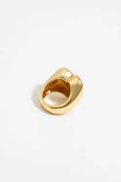 Mujer BIMBA Y LOLA Anillos<Anillo Corazon Y Cristal Dorado