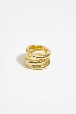 Mujer BIMBA Y LOLA Anillos<Anillo Tres Bandas Dorado
