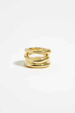 Mujer BIMBA Y LOLA Anillos<Anillo Tres Bandas Dorado