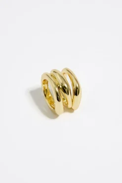 Mujer BIMBA Y LOLA Anillos<Anillo Tres Bandas Dorado