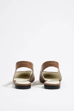 Mujer BIMBA Y LOLA Zapatos Planos<Bailarina Destalonada Piel Tostado