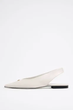 Mujer BIMBA Y LOLA Zapatos Planos<Bailarina Destalonada Piel Marfil