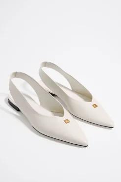 Mujer BIMBA Y LOLA Zapatos Planos<Bailarina Destalonada Piel Marfil