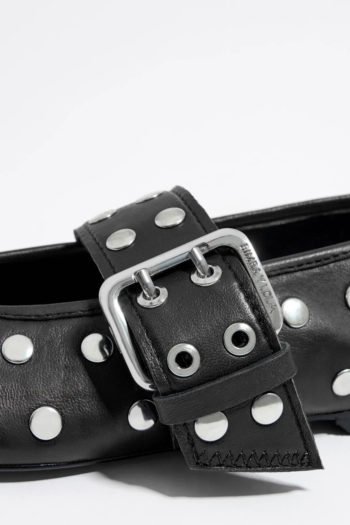 Mujer BIMBA Y LOLA Zapatos Planos<Bailarina Tachas Piel Negra