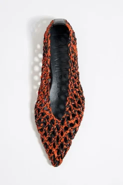 Mujer BIMBA Y LOLA Zapatos Planos<Bailarina Trenzado Bicolor Naranja