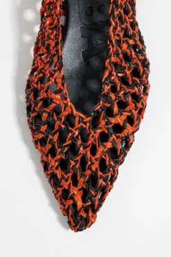 Mujer BIMBA Y LOLA Zapatos Planos<Bailarina Trenzado Bicolor Naranja