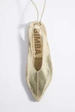 Mujer BIMBA Y LOLA Alpargatas<Bailarina Yute Acordonada Piel Oro