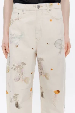 Mujer BIMBA Y LOLA Pantalones<Barrel - Vaquero Waves Marfil