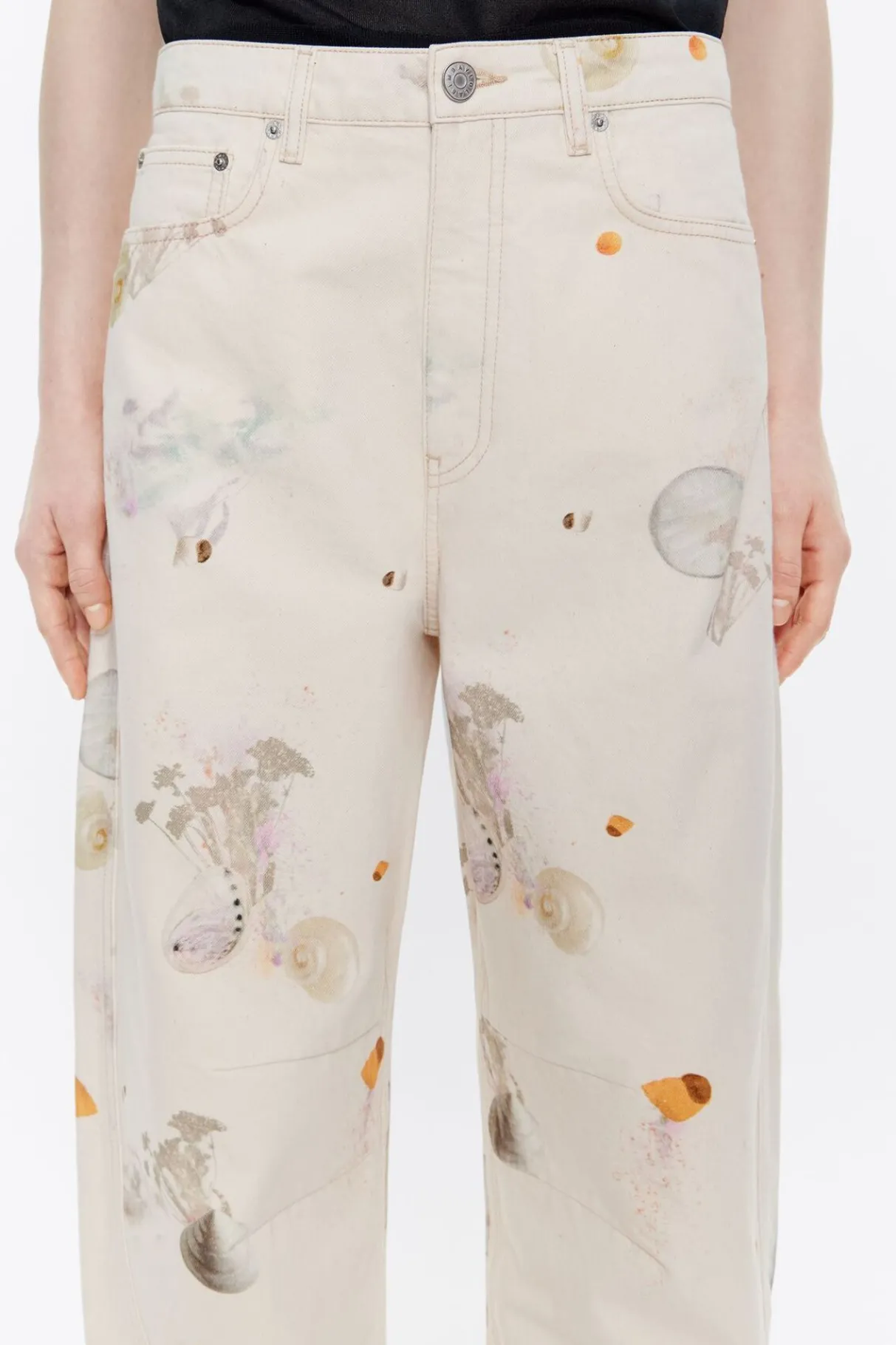 Mujer BIMBA Y LOLA Pantalones<Barrel - Vaquero Waves Marfil