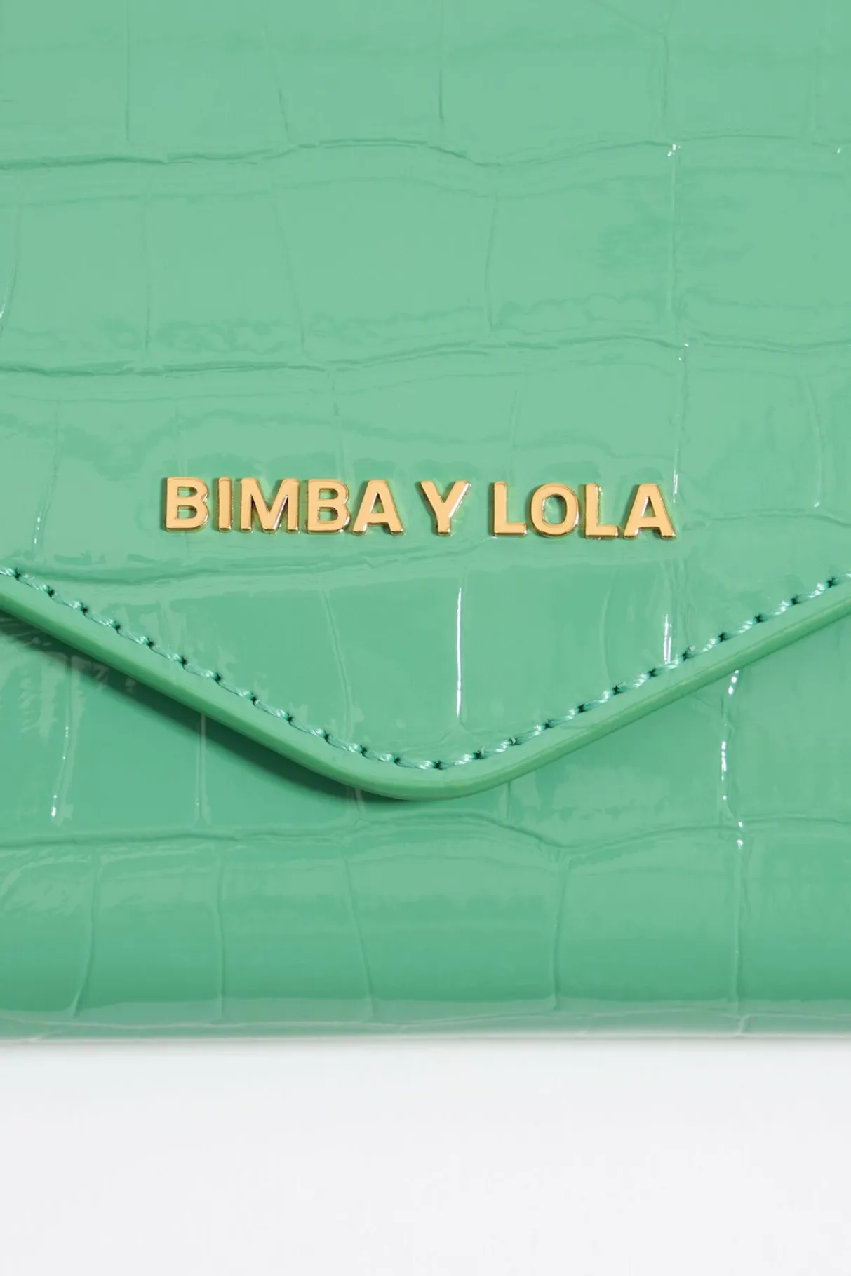 Mujer BIMBA Y LOLA Billeteras<Billetera Continental Grabado Cocodrilo Verde