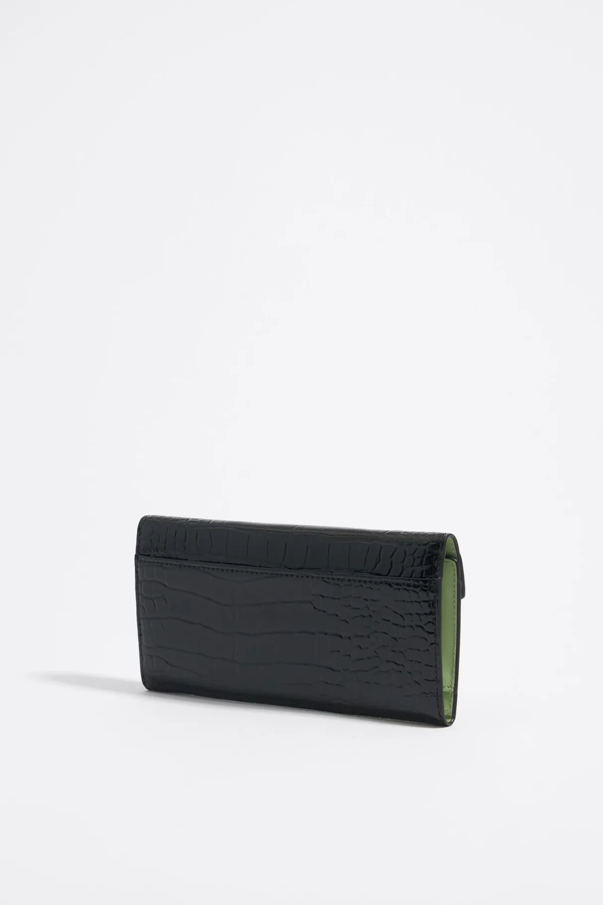 Mujer BIMBA Y LOLA Billeteras<Billetera Continental Grabado Cocodrilo Negra