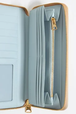 Mujer BIMBA Y LOLA Billeteras<Billetera Horizontal Cremallera Grabado Cocodrilo Arena