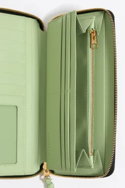 Mujer BIMBA Y LOLA Billeteras<Billetera Horizontal Grabado Cocodrilo Negra