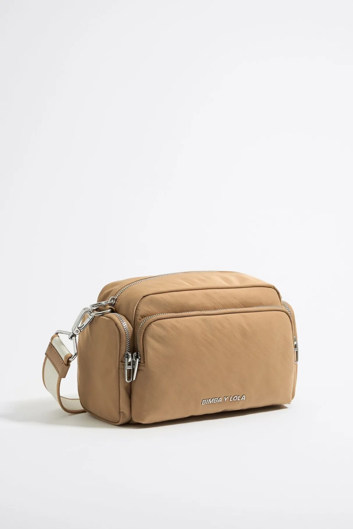 Mujer BIMBA Y LOLA Bolsos Nylon<Bolso Bandolera Mediano Nylon Tostado