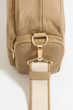 Mujer BIMBA Y LOLA Bolsos Nylon<Bolso Bandolera Mediano Nylon Tostado