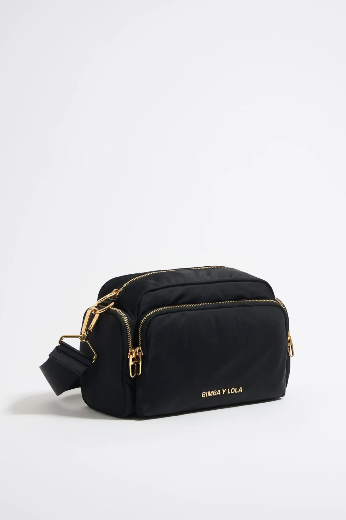 Mujer BIMBA Y LOLA Bolsos Nylon<Bolso Bandolera Mediano Nylon Negro