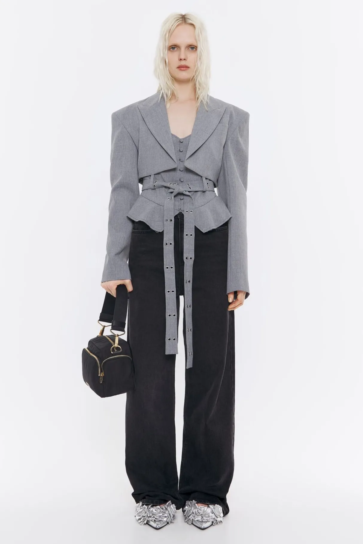 Mujer BIMBA Y LOLA Bolsos Nylon<Bolso Bandolera Mediano Nylon Negro