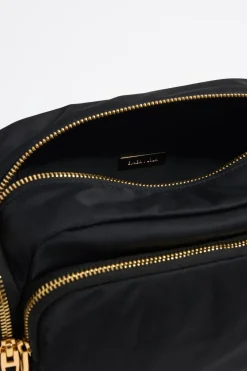 Mujer BIMBA Y LOLA Bolsos Nylon<Bolso Bandolera Mediano Nylon Negro