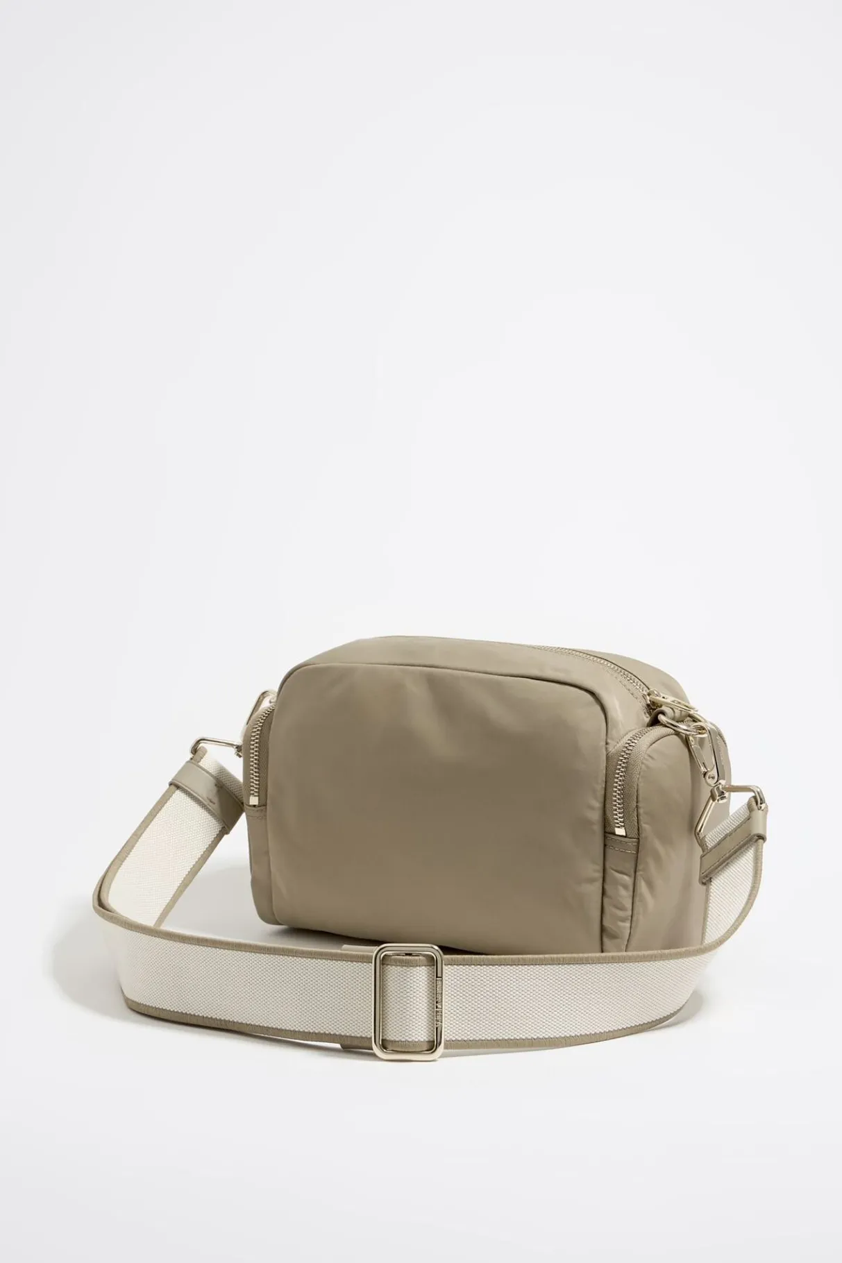 Mujer BIMBA Y LOLA Bolsos Nylon<Bolso Bandolera Mediano Nylon Caqui Claro