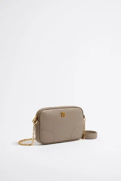 Mujer BIMBA Y LOLA Piel<Bolso Bandolera Mini Piel Topo