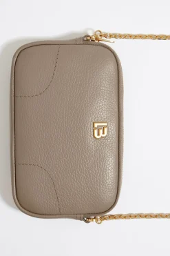 Mujer BIMBA Y LOLA Piel<Bolso Bandolera Mini Piel Topo