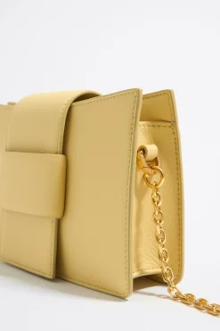 Mujer BIMBA Y LOLA Bolsos Piel<Bolso Bandolera Mini Piel Amarillo Topacio