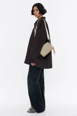 Mujer BIMBA Y LOLA Bolsos Nylon<Bolso Bandolera Pequeno Nylon Caqui Claro