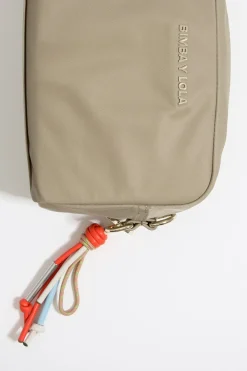 Mujer BIMBA Y LOLA Bolsos Nylon<Bolso Bandolera Pequeno Nylon Caqui Claro