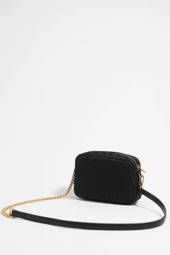 Mujer BIMBA Y LOLA Bolsos Nylon<Bolso Bandolera Pequeno Nylon Trenzado Negro