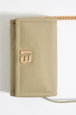 Mujer BIMBA Y LOLA Bolsos Nylon<Bolso Bandolera Solapa Mini Caqui