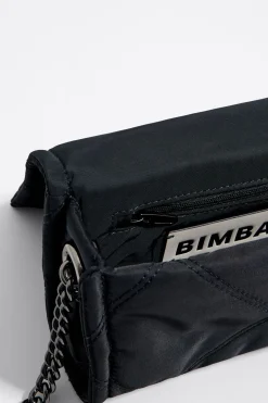 Mujer BIMBA Y LOLA Bolsos Nylon<Bolso Bandolera Solapa Mini Negro