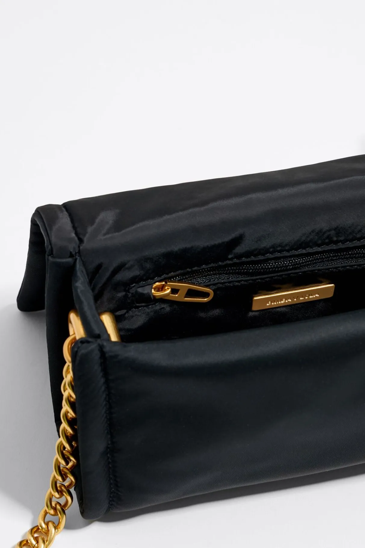 Mujer BIMBA Y LOLA Bolsos Nylon<Bolso Bandolera Solapa Mini Negro