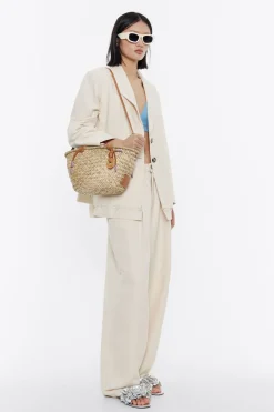 Mujer BIMBA Y LOLA Bolsos Shopper<Bolso Capazo Mediano Natural