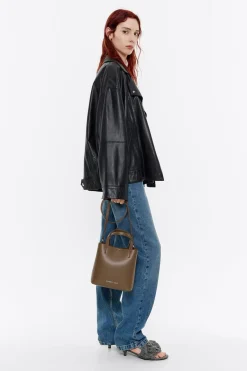 Mujer BIMBA Y LOLA Bolso Chihuahua<Bolso Chihuahua Pequeno Piel Topo Oscuro