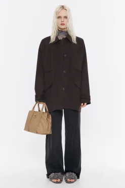 Mujer BIMBA Y LOLA Bolsos Nylon<Bolso De Mano Mediano Nylon Tostado