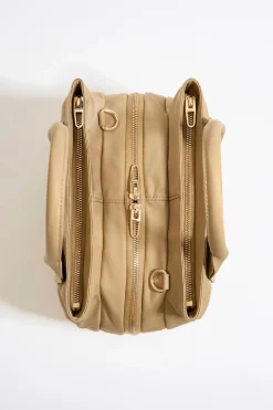 Mujer BIMBA Y LOLA Bolsos Nylon<Bolso De Mano Mediano Nylon Tostado