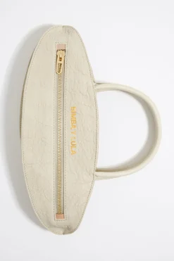 Mujer BIMBA Y LOLA Bolsos Piel<Bolso De Mano Pelota Grande Piel Hueso