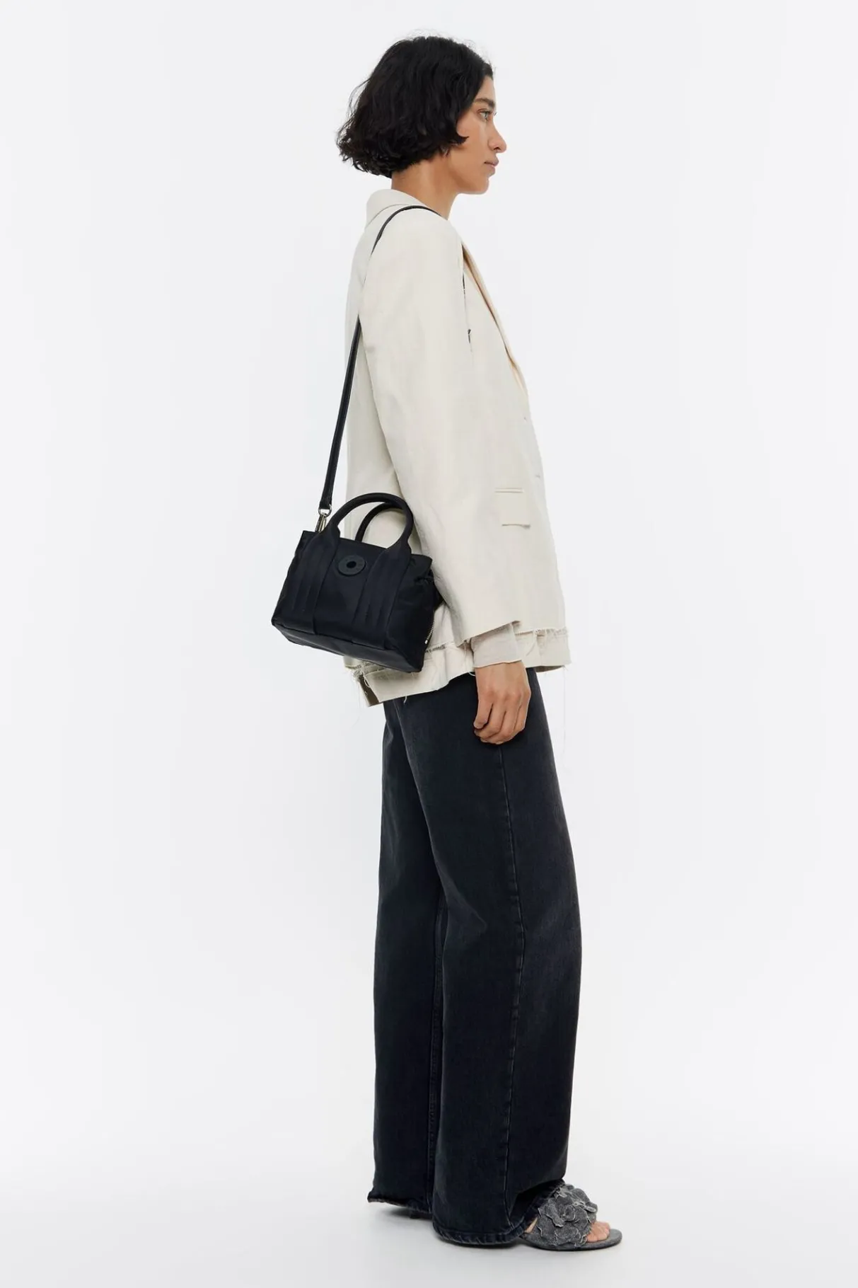 Mujer BIMBA Y LOLA Bolsos Nylon<Bolso De Mano Pequeno Nylon Negro