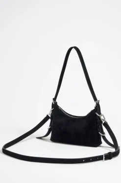 Mujer BIMBA Y LOLA Bolsos Pocket<Bolso Hobo Pocket Mini Piel Swarovski Negro