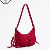 Mujer BIMBA Y LOLA Bolsos Pocket<Bolso Hobo Pocket Mini Piel Swarovski Rojo