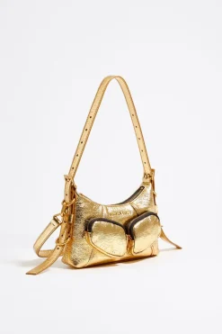 Mujer BIMBA Y LOLA Bolsos Pocket<Bolso Hobo Pocket Mini Piel Dorado