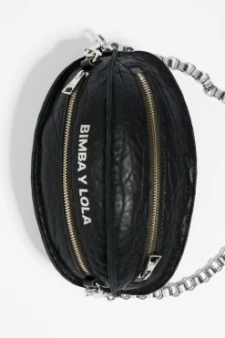 Mujer BIMBA Y LOLA Bolsos Piel<Bolso Pelota Pequeno Piel Negro
